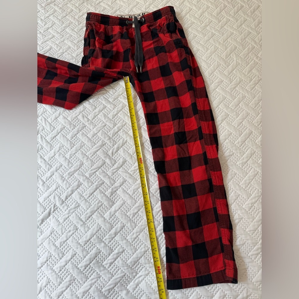 American Eagle Red Black Buffalo Plaid Pajama Pants Men XS Cozy Loungewear - Picture 10 of 10